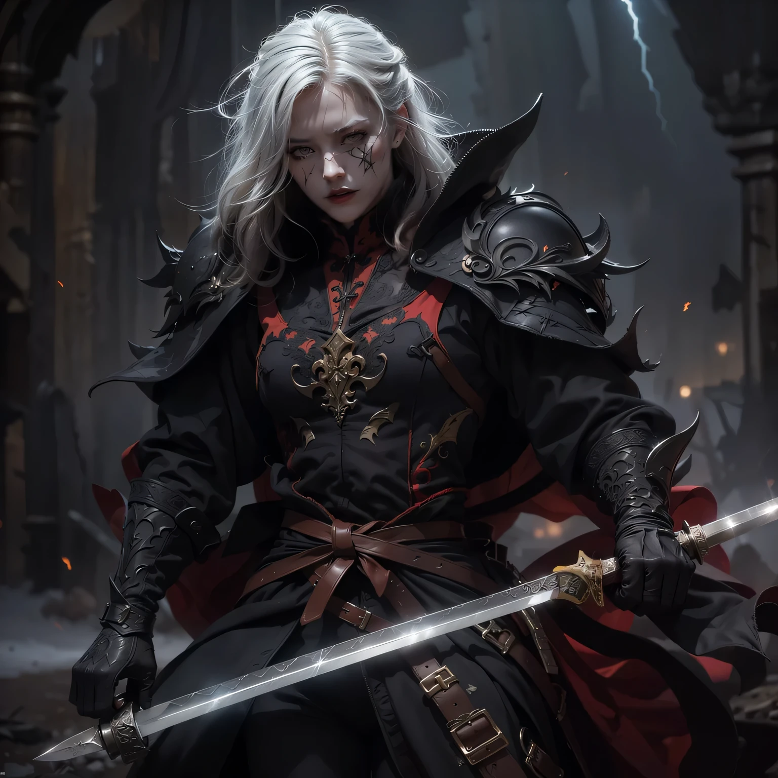 Redrawing the sword blade after completely erasing the original image