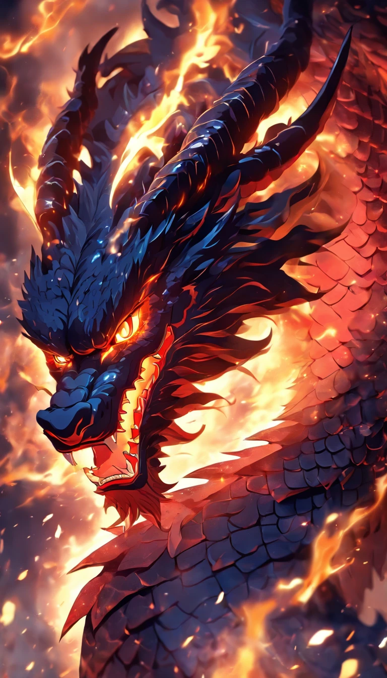 Chinese style，medium shot，dragon，fighteghting，Glow effects，Hyper-realistic，Super realistic，Super detailed，Detailed portrayal，Chinese black and white ink style，Silver，Decolorization，Smudge，ink，8K，Super fine，high quality，OC renderer
