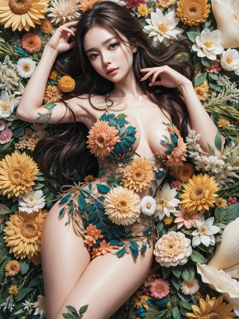 ((((8k))),((Extremely detailed CG)) ,(wallpaper),16k,((Very sophisticated and beautiful)),(((masterpiece))),(((highest quality))),(((Ultra-high resolution))),Mysterious natural light,(Realistic scenery:1.4),Single-lens reflex camera,break, ((1 girl)),24-year-old Japan beauty,(Sensual look:1.2),(Gradient brown hair,Shiny Hair,Innovative hairstyle:1.2),light makeup,Simple and natural makeup,double eyelid,Beautiful Eyes,Beautiful Eyes,Soft white skin that shines in every detail,green白い肌,yellow金比率の顔立ち,Very well-shaped face,Detailed information,Lips Detail,Glossy, beautiful lips,Glossy lips,break,(8 heads,Perfect figure),(Beautiful clavicle,Beautiful C Cup Breasts),(Decorated with shells,Tiny micro bikini,Mr.々Color,Visible butt:1.3),(Mr.々Color,red,green,yellow,orange,色鮮やかな貝殻とcoral,It is spread all over:1.3),(Long legs,Big firm waist:1.3),break,((Sandy Beach,Lots of colorful shells,coral)),Lying on your back,Photograph the whole body,Shot from above