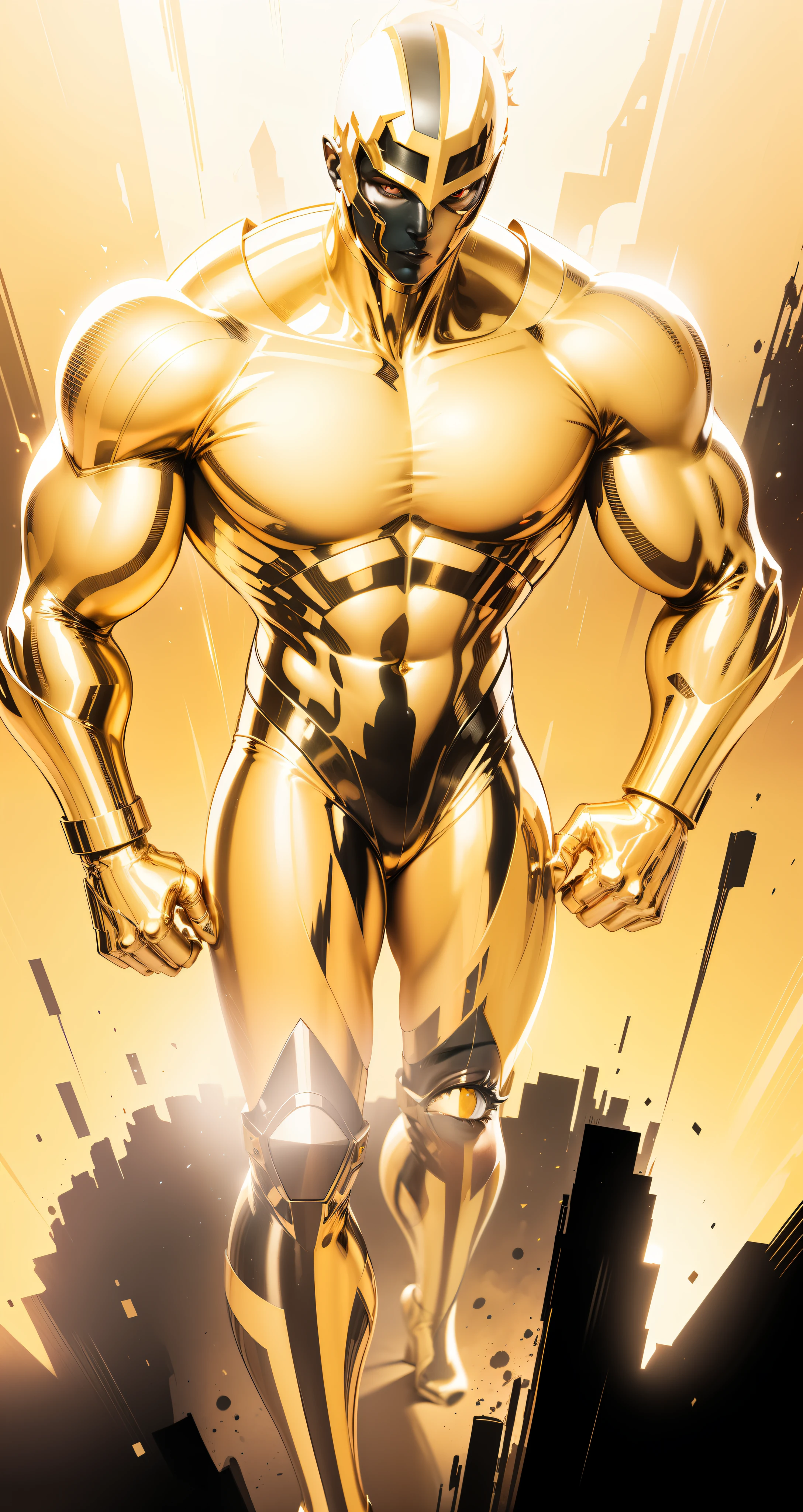 Rosto dourado.