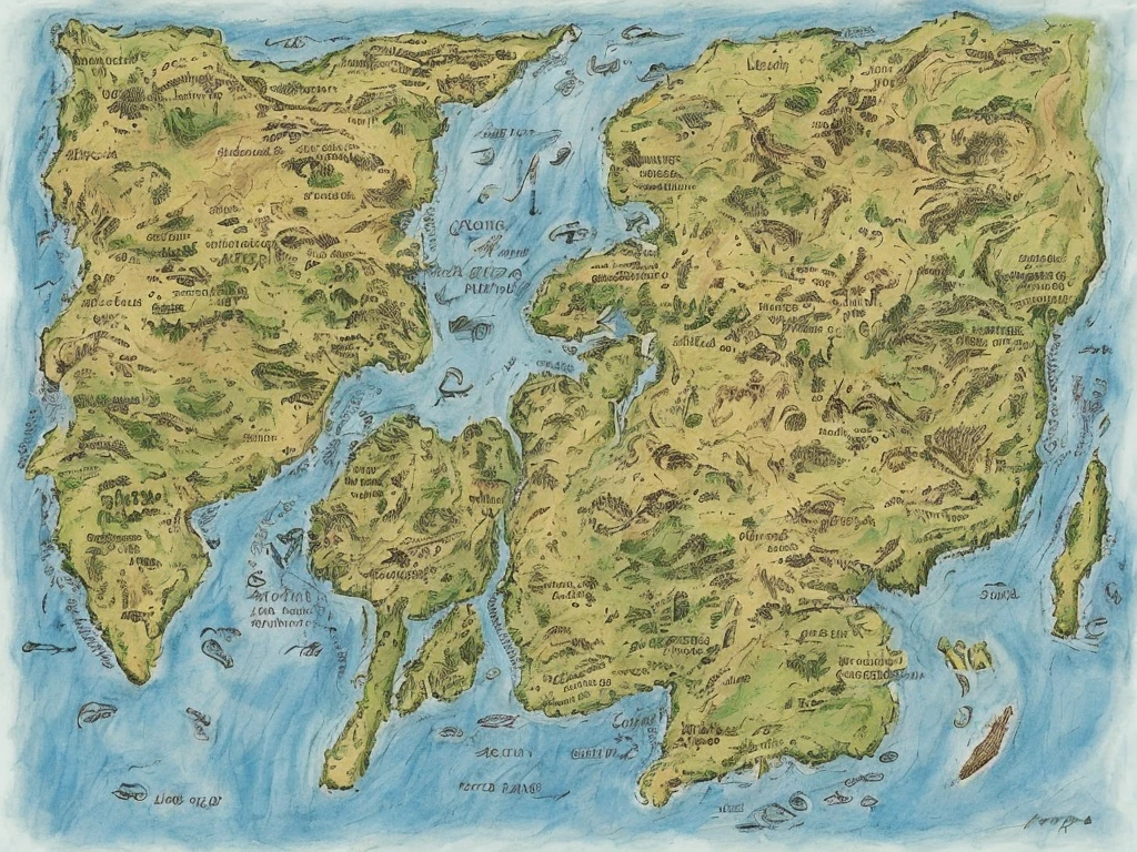 mapa mundi - reino de gelo e de fogo 