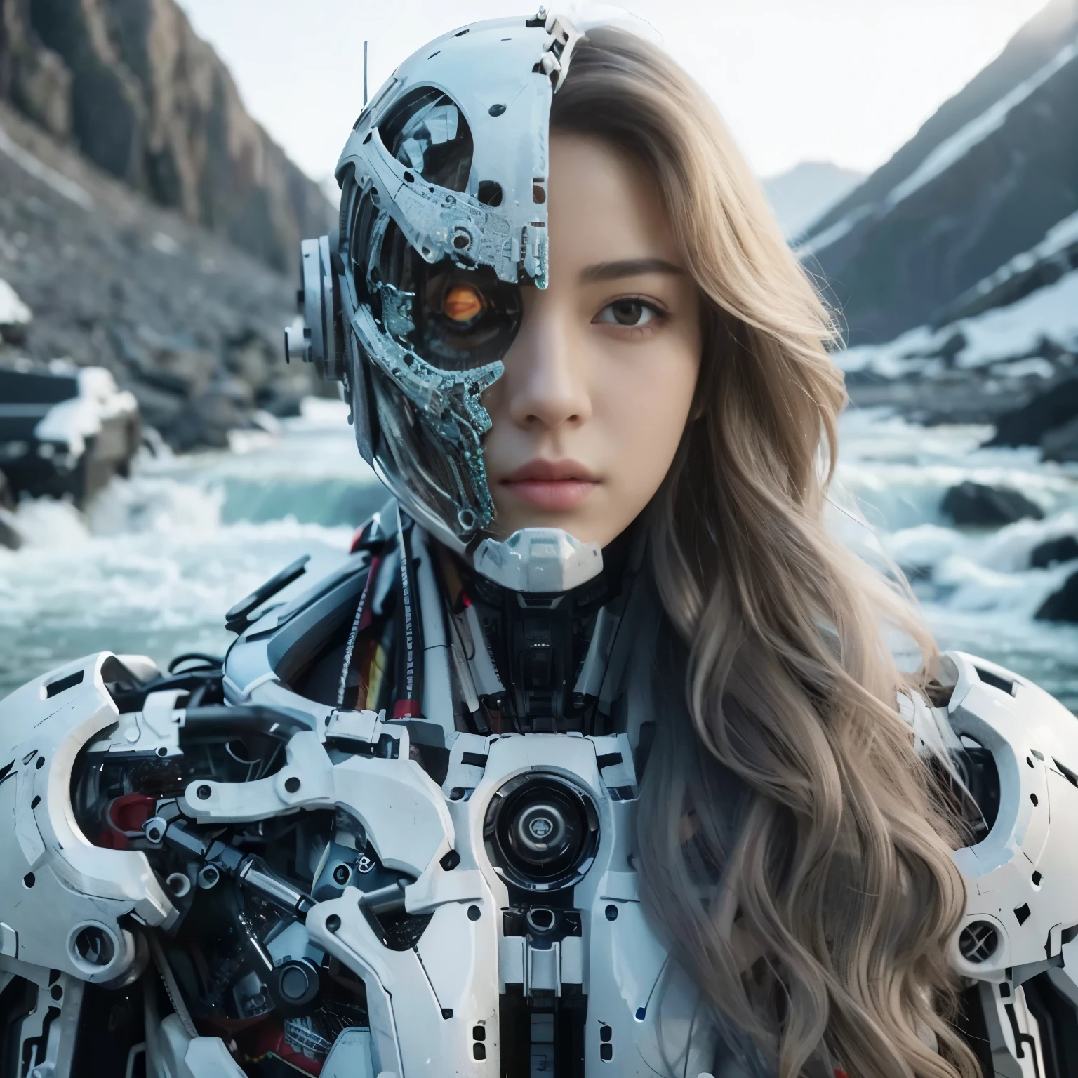 (masterpiece, best quality:1.2), (8k uhd, 16k, 32k, ultra high res), (photorealistic:1.37), (RAW photo), ultimate-realistic, ultimate-realistic details, ultimate-realistic texture, ultimate-intricate details, ultimate-realistic lighting, ultimate-realistic shadow, japanese girl, ultimate-cute face, ultimate-RAW skin, ultimate-realistic eyes, woman in powered suit, cannon mounted on shoulder, very cute face, mechanical, extremely intricate details, full body shot, ultimate photorealistic, clear stream