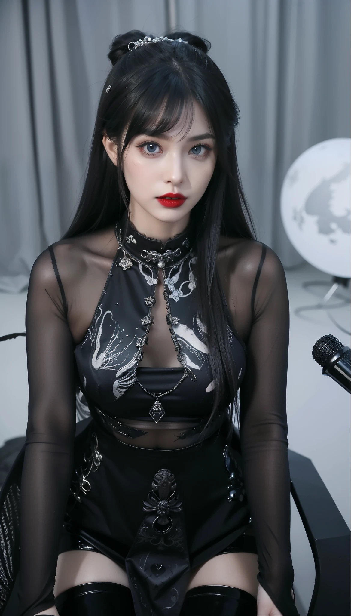 Detailed image quality,Pandora the Witch,wing, Succubus Theme,堕落Angel,Excellent,scary,Secret Terror,Tentacles,With eyes,Uncanny Valley Effect,Beast Blood Moon,skeleton,vampire,Hellfire,Dark Queen,Angel,magician magic witch,16岁Angel,Eyes are blue(Pupils as deep as the starry sky),Gorgeous tattoo designs all over the body,foto do rosto(8K picture quality,Rich in details),Dark eyeshadow,Sexy thick lips(Red lipstick),blurry eyes