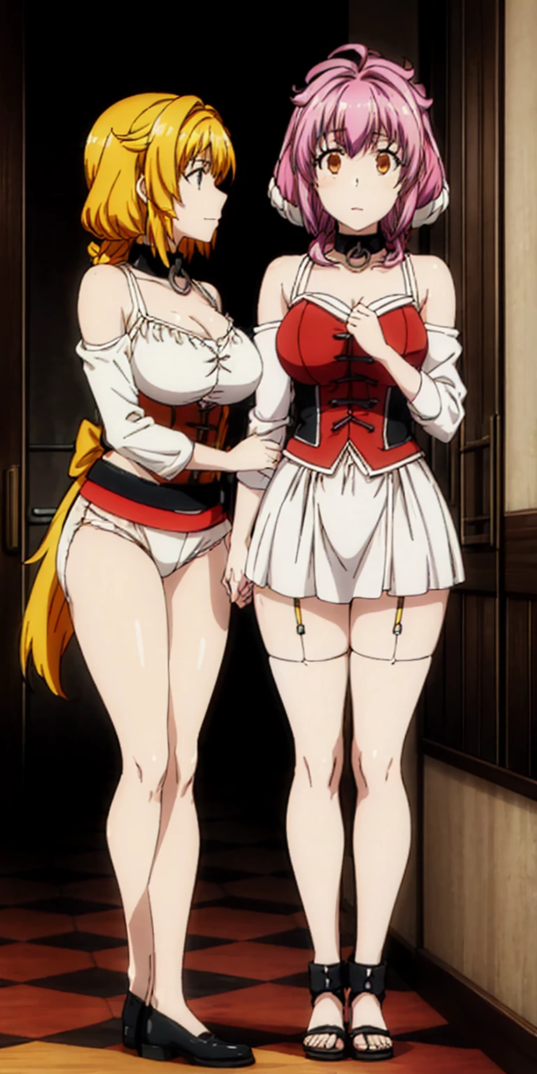 2girls, full body shot, lesbian, romance, Sherry and Roxanne