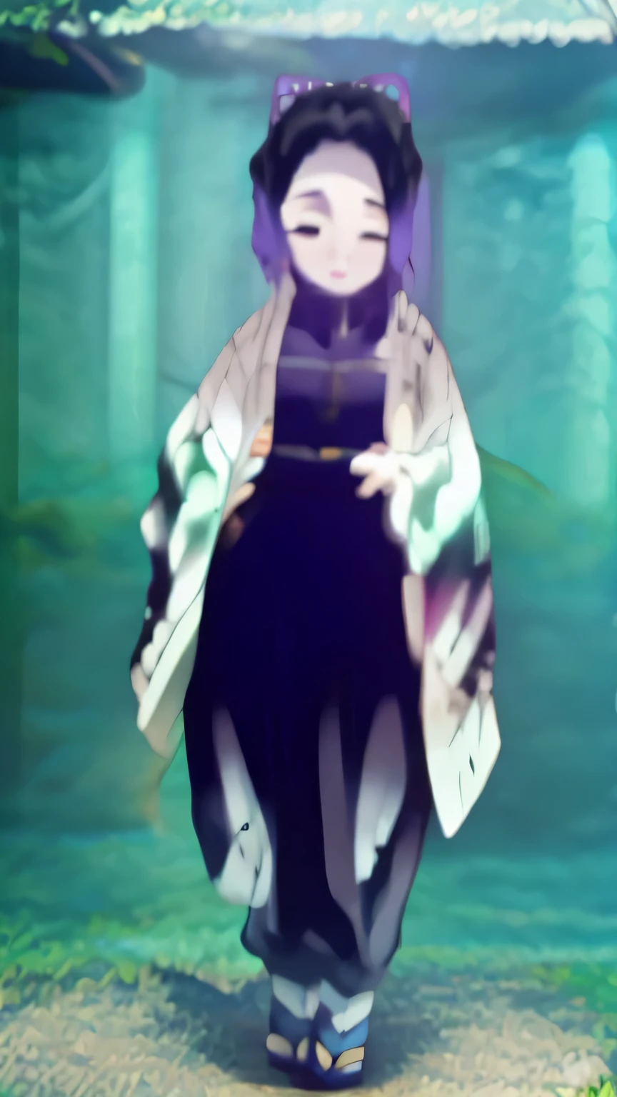 shinobu, kimono, 1 girl, bambo, happy, short, hight quality, not weird things
