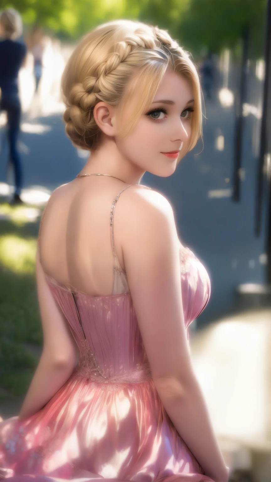 a close up of a woman in a dress posing for a picture inside, a portrait by Radi Nedelchev, shutterstock, art nouveau, in the glamour style, glamor hairstyle, dressed like in the 1940s, very beautiful style, very beautiful young woman, retro and ethereal, wearing an elegant outfit, elegant fashion model, young woman in a dress