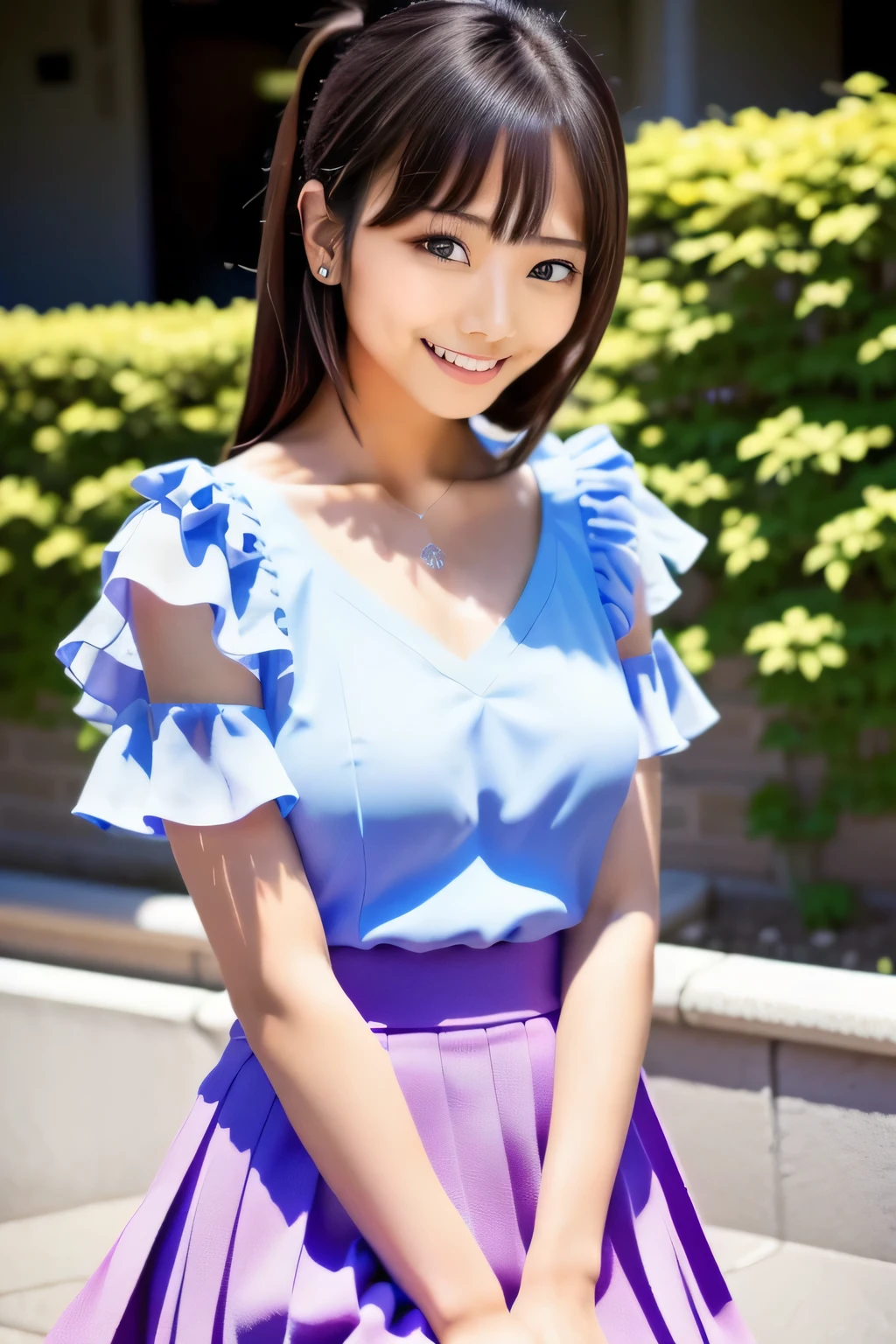 Close-up of a woman wearing a pink blouse taking a photo, Reality Girls, PhotoRealistic Woman, Attractive girl, Beautiful school girl, Realistic Anime 3 d style, Surreal , Realistic young girl, Smooth cute girl, Beautiful smiling girl, Girl in a pink blouse, Hinata Hyuga, Realistic Anime