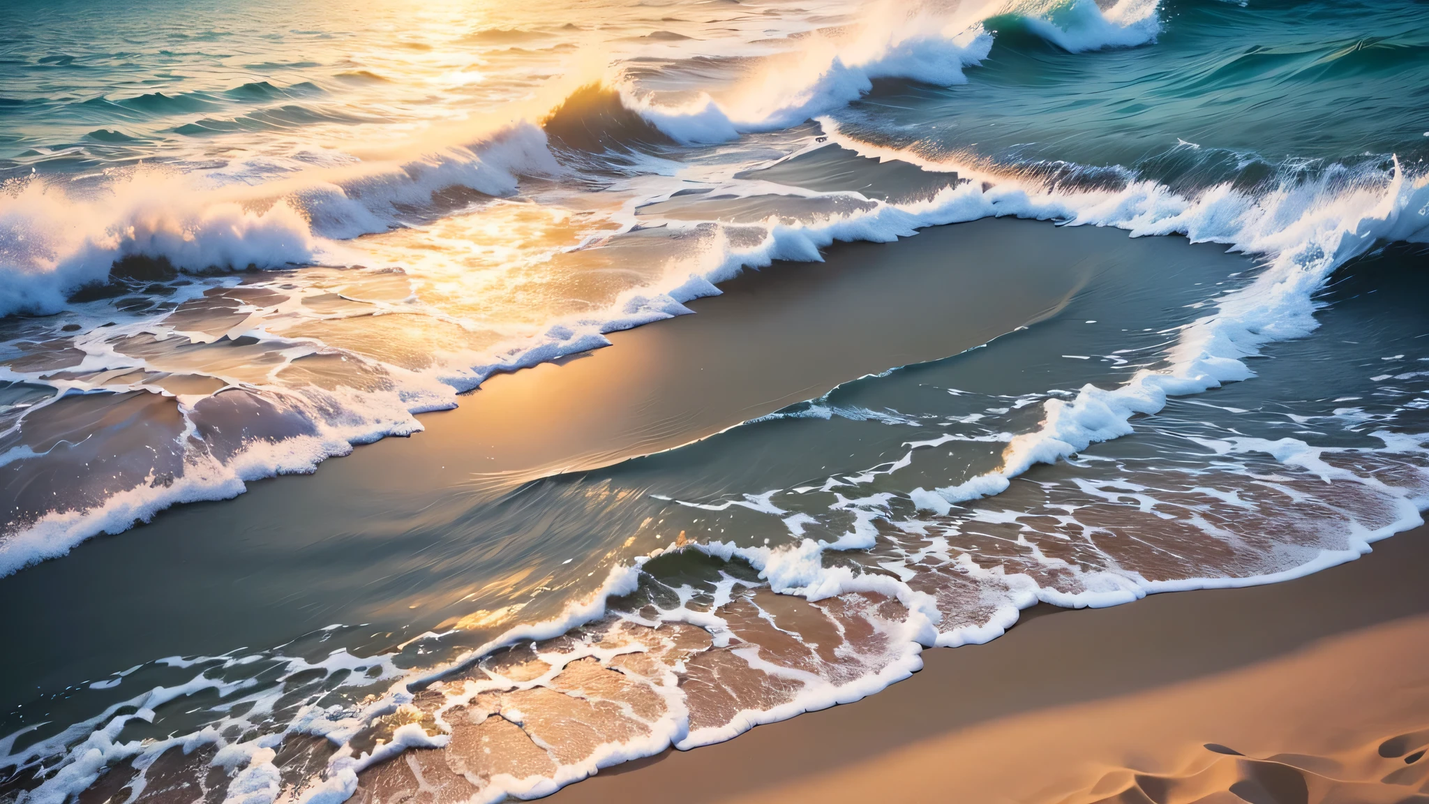 sand, sea, sun, summer, beach, morning, landscape, stock