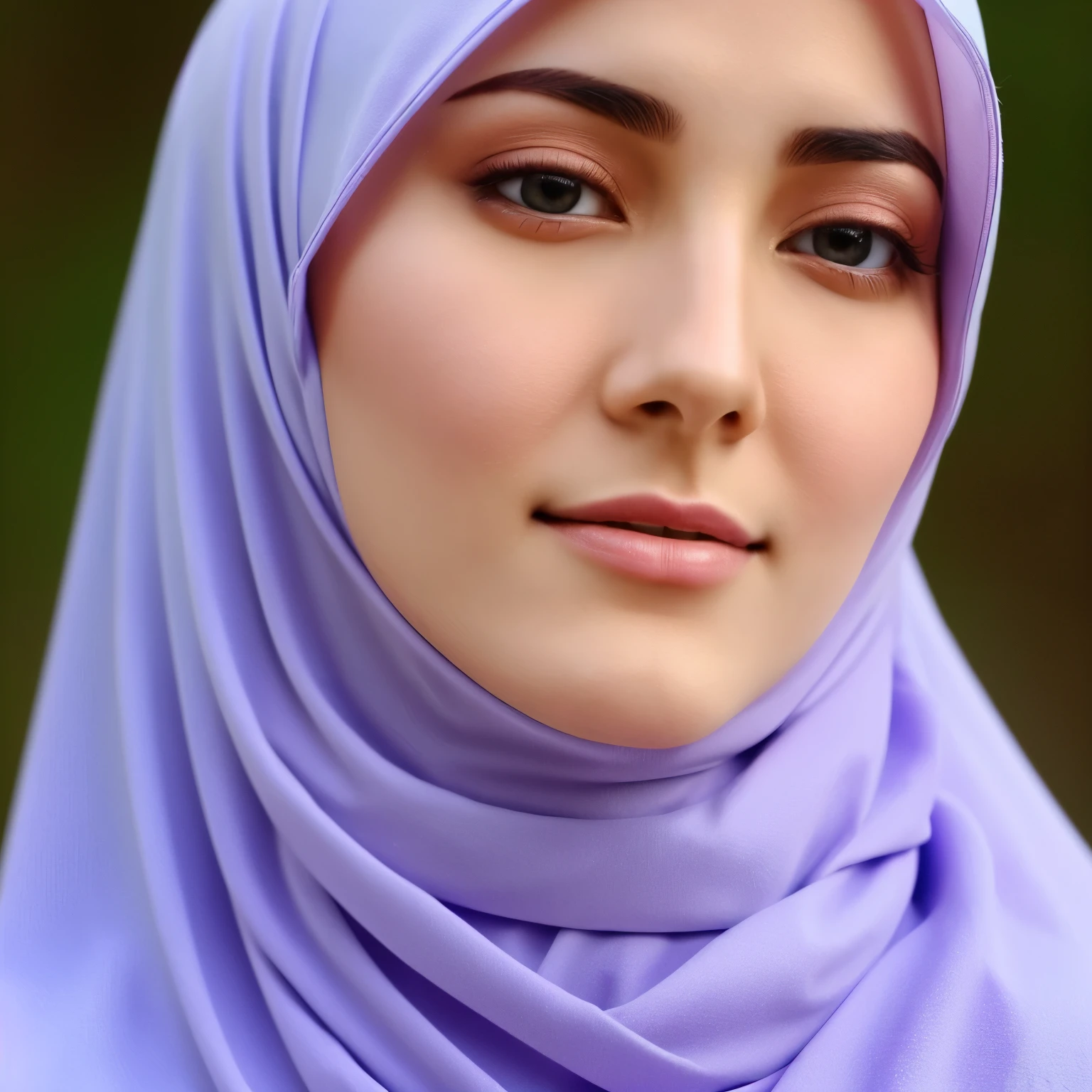 pretty, slender face, pale, hijab, zoom close