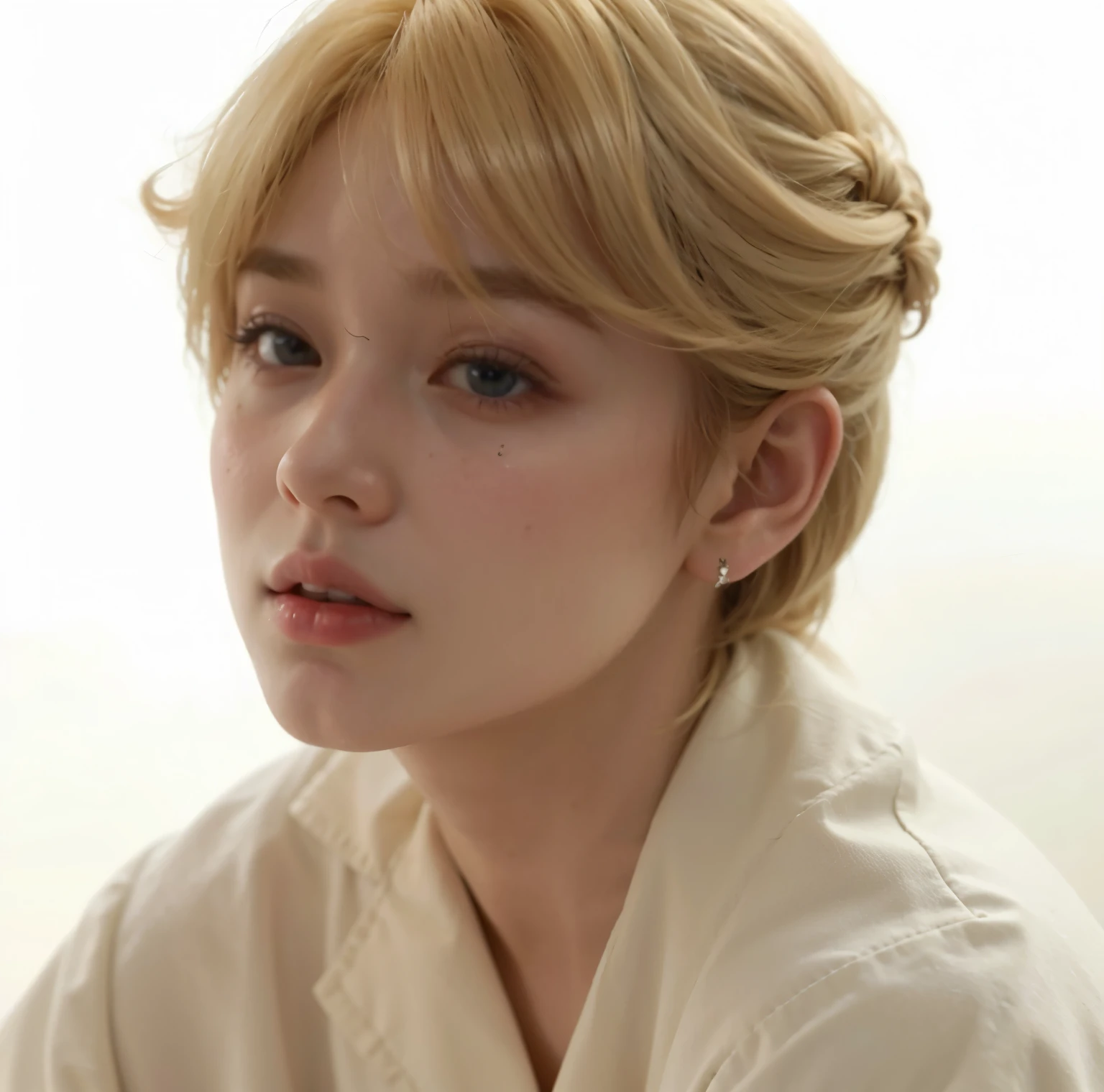 mulher arafa com cabelo colorido sentada em uma mesa, Jung Jaehyun, adorable and pale korean face, Ulzzang inteligente, Kim Doyoung, com cabelo curto, jossi do blackpink, Hong junho hyung, Tae June Kim, Ulzzang, o corte Hime, Jaeyeon Nam, xqc, Parque Jimin, cabelo curto platinado moleca