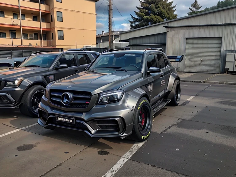 ·, Mercedes, GLK,(LB-Works Full Version: walk)、(86 Gas Turbine)、(drift)、Sponsor logo、future、Racing Specifications、(Gorgeous design)、Live Recording、detail、Deep Edge、Wide tires、Track、Turn on the light