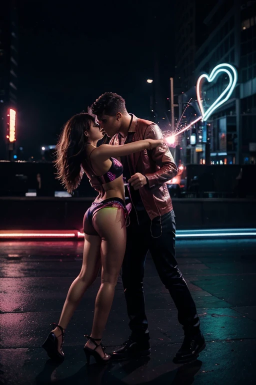 Neon lights The rhythm is so strong In this electric city that I found Hearts collide But the words are not said The chemistry behind these sparks Unsatisfied [Verse 2] The bass drops My heart beats Caught in this dance Where love amazes We move together But we Are worlds apart Lost in this rhythm An unexplored connection [Chorus] Unspoken sparks light the night In this dance of shadows We take flight But our hearts remain tied Incapable of being A forbidden love An untamed melody