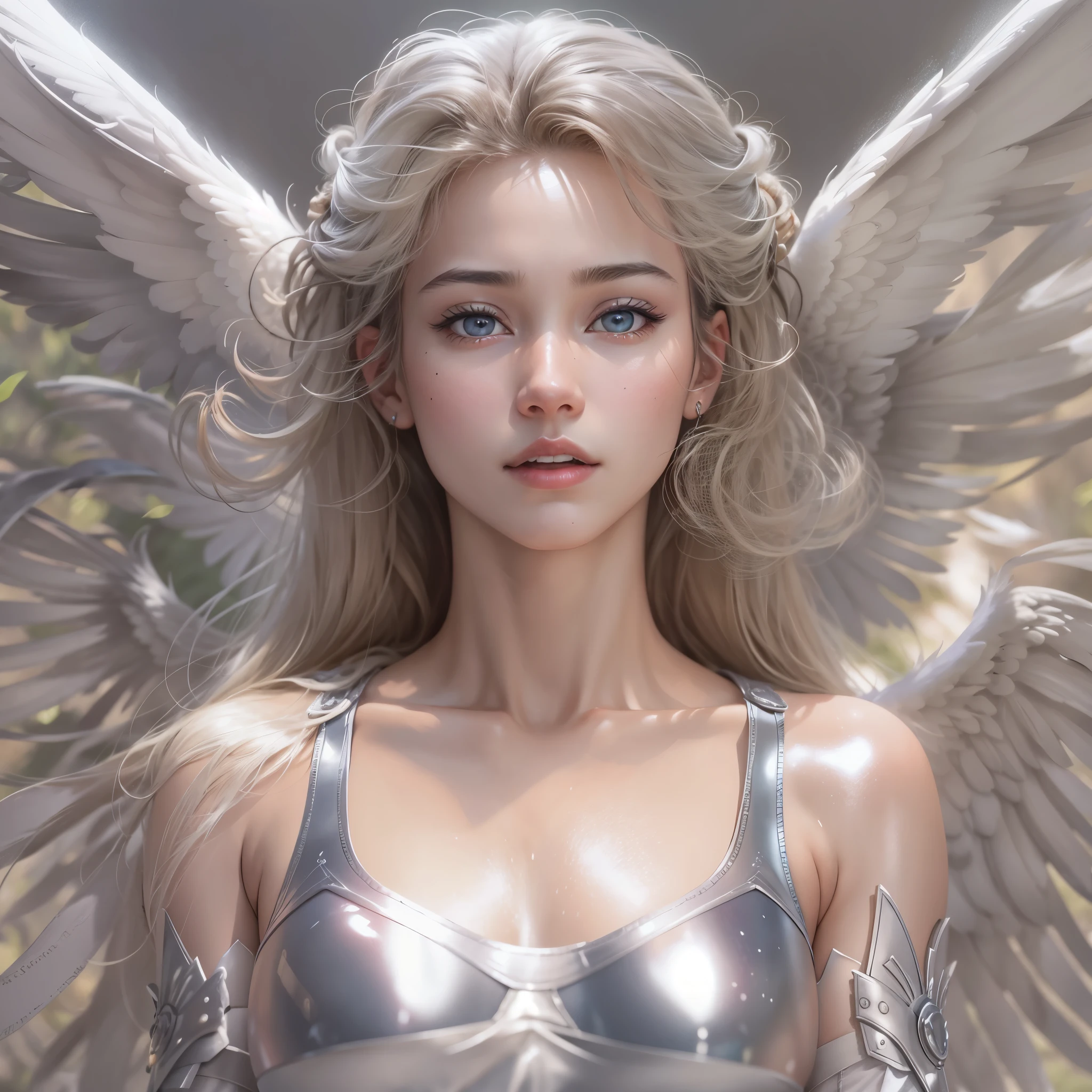 masterpiece, highest quality, 8k, Real person, Realistic, Extremely dense CG, Shiny skin, Fully focused, heaven, The Glory of God, Shine, Angel, bless, happiness,