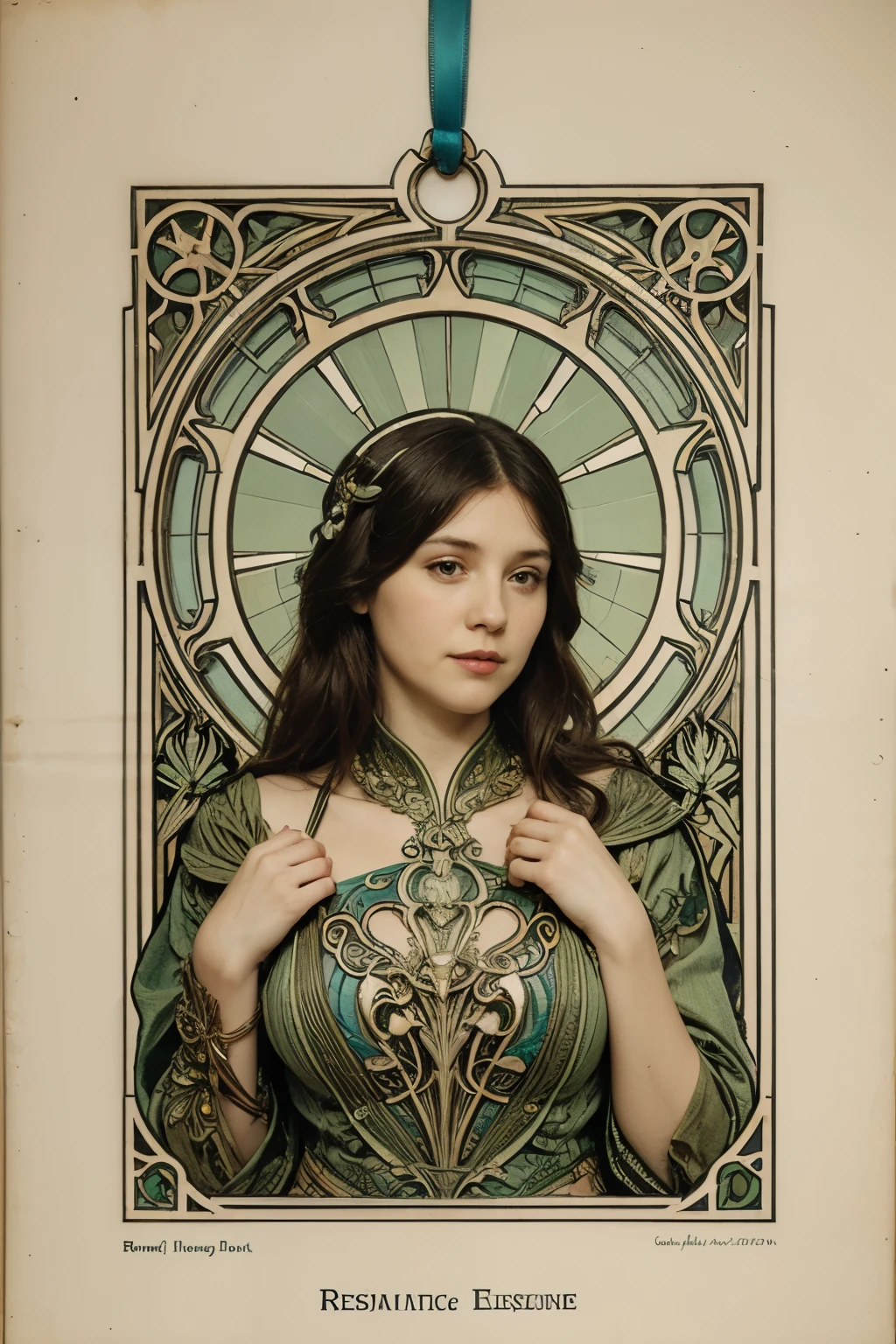 ((Art nouveau)), Alphonse Mucha, (renaisssance ornament), miniature, graphic, shape, line, arc, floral, illustration