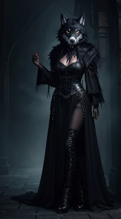 Female naked, Thorough, Horror , Lord of Darkness , ikun ,Dungeon and Dragons, Dungeon,high details, Old robes, Dark Necromancer, detailliert, High Details, Old robes, Powerful person々, Dungeon, darkness, roses、eyeglasses, succubus, gothic witch