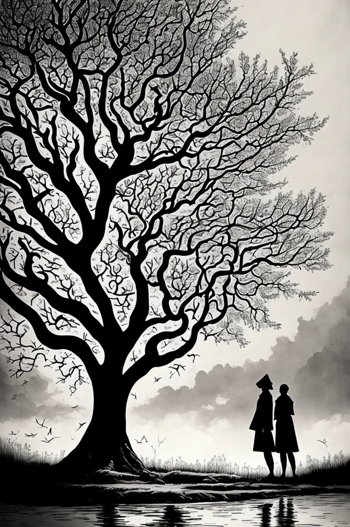 Amidst the dense darkness, subtle details emerge like clues to an ancient enigma. At first glance, only shadows and silence fill the environment, but keen eyes will notice small details that defy logic. A shadow that steals between the branches of a tree, a distant whisper that echoes on the night breezes,
or a faint light that flickers in a dark corner. Every detail, however subtle, suggests a deep mystery, provoking the viewer's imagination and awakening the desire to uncover the secrets hidden in the darkness.