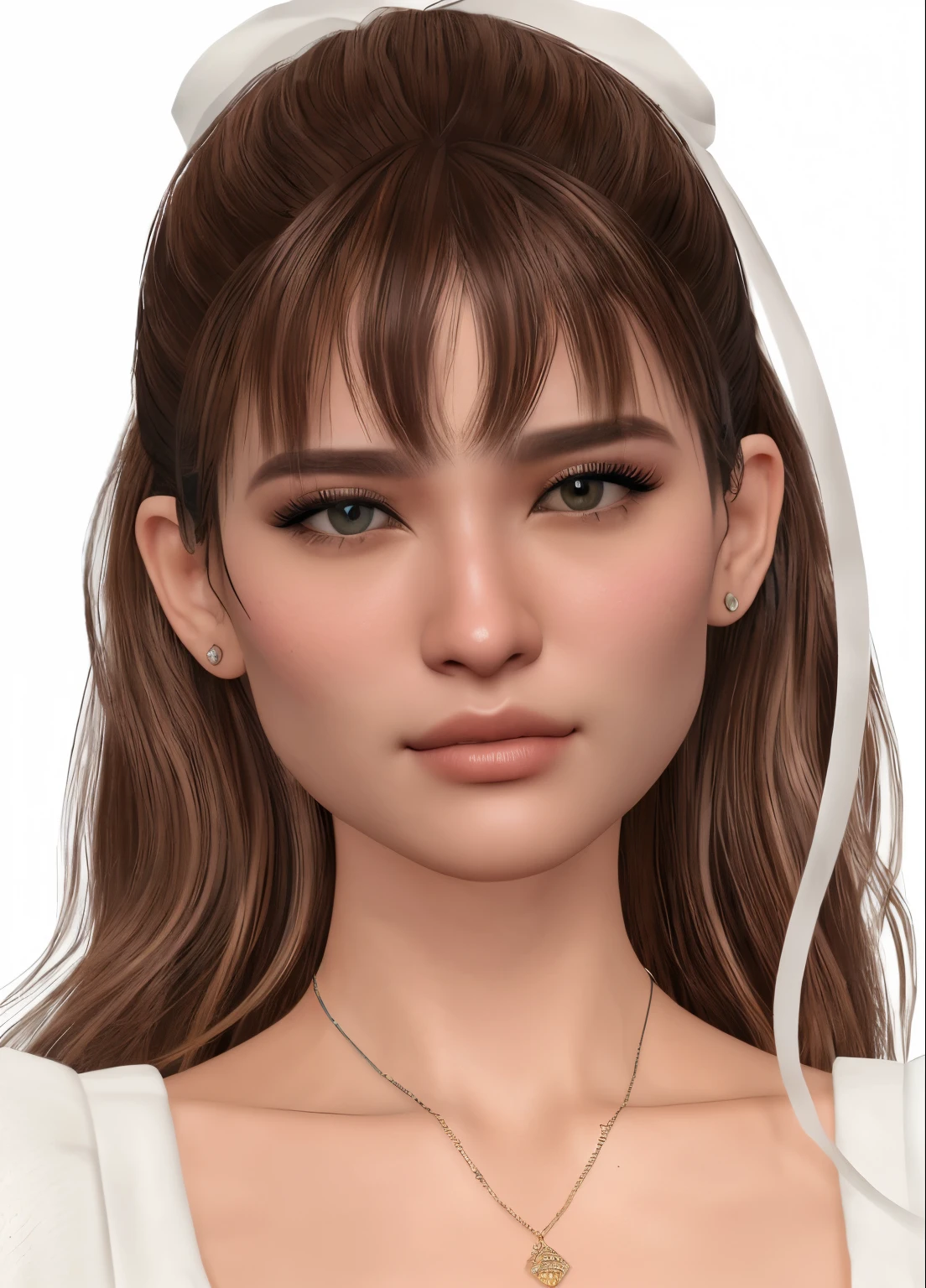 um close de uma mulher com um colar e um colar, inspirado em Sim Sa-jeong, with very altamente detalhado face, detalhado realistic face, realistic detalhado face, pele brilhante, altamente detalhado realistic face, detalhado and realistic face, realistic and detalhado face, real detalhado face, altamente_detalhado_face!!!, avatar da segunda vida