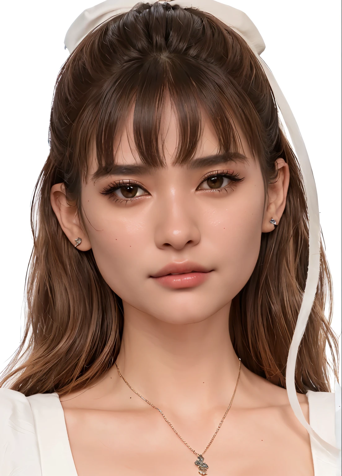um close de uma mulher com um colar e um colar, inspirado em Sim Sa-jeong, with very altamente detalhado face, detalhado realistic face, realistic detalhado face, pele brilhante, altamente detalhado realistic face, detalhado and realistic face, realistic and detalhado face, real detalhado face, altamente_detalhado_face!!!, avatar da segunda vida