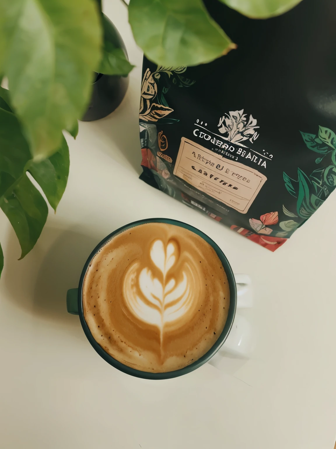 Make the drawing on the coffee into a Rosetta.