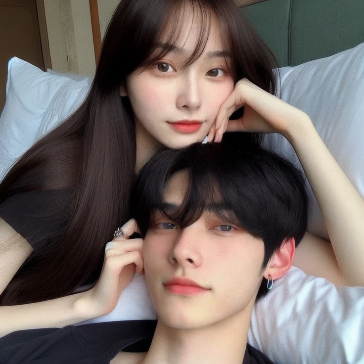 They are posing for a photo together in a studio photo, Tyler Edlin y Natasha Tan, Jordan Grimmer y Natasha Tan, Foto de perfil de la foto de cabeza, Imagen filtrada, Cindy Avelino, 8k selfie photograph, 😭 🤮 💕 🎀, 😭 🤧 💔, 8k!, suave en _ Los antecedentes, Kimi Vera, Natasha Tan Maciej Kuciara