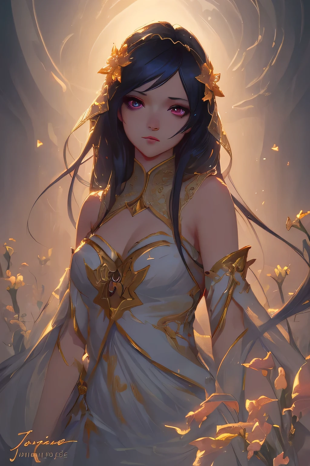 Jasmine-inspired artwork, ((highest quality)), High resolution, 8k, Cinematic Light, High Contrast, Written boundary depth, Strong brilliance, Detailed Background, One Girl, cute, fine grain, Shining Eyes, Detailed Iris,bright、Neat、sweet