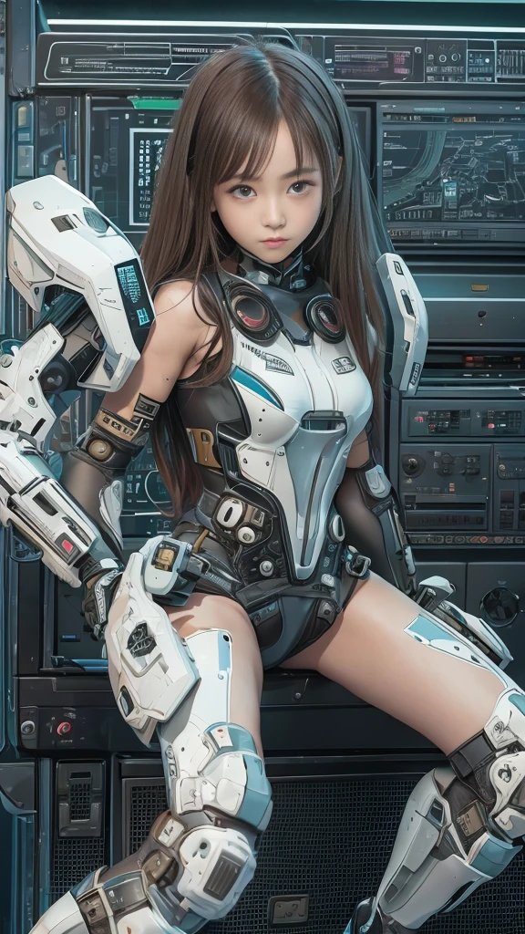 high quality, ​realistic masterpiece, two close friends, Beautiful tween girls, small skinny girls, cute girl face, cyberpunk, Wearing futuristic robotic tactical shear armor cyberpunk suit with cutouts showing abs, skinny athletic body showing legs, innocent, playful, Famous actresses of Japan, very beautiful face