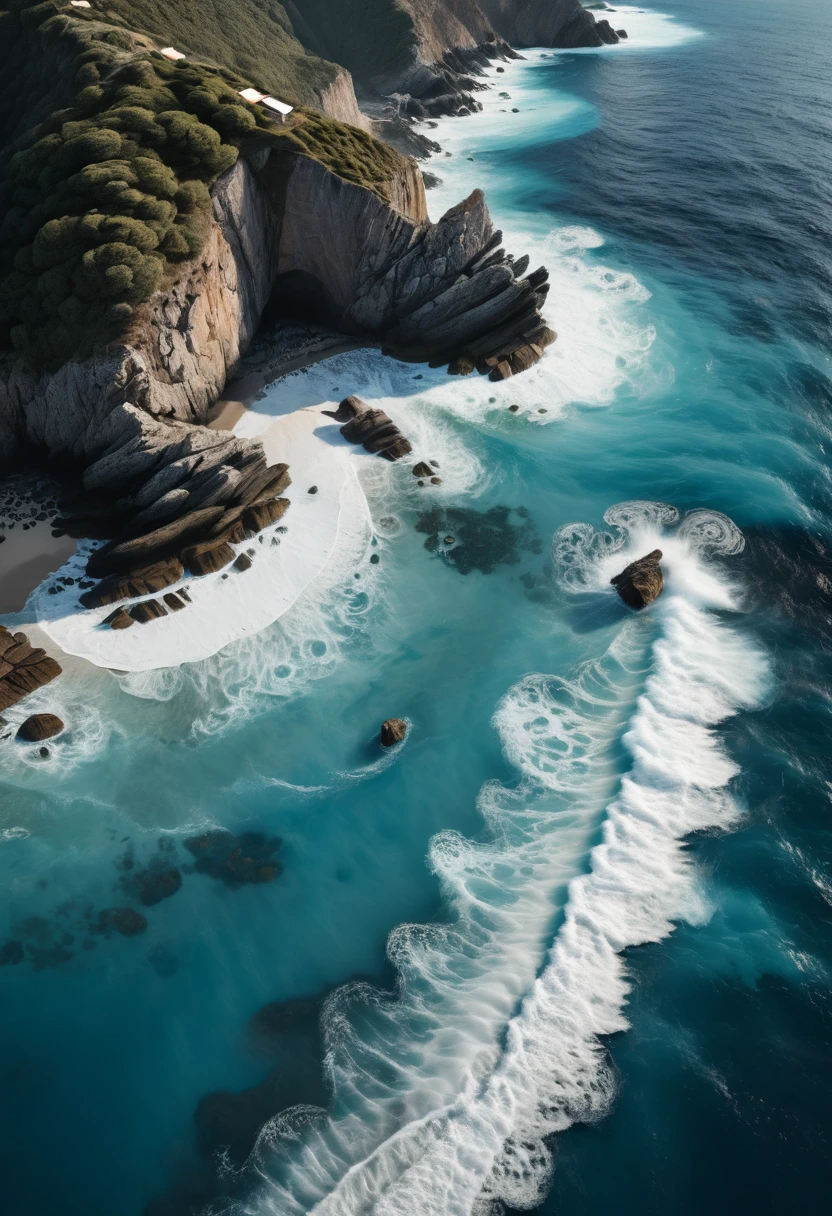 Blue Coast, (masterpiece, best quality, Professional, perfect composition, very aesthetic, absurdres, ultra-detailed, intricate details:1.3), by Alessio Albi