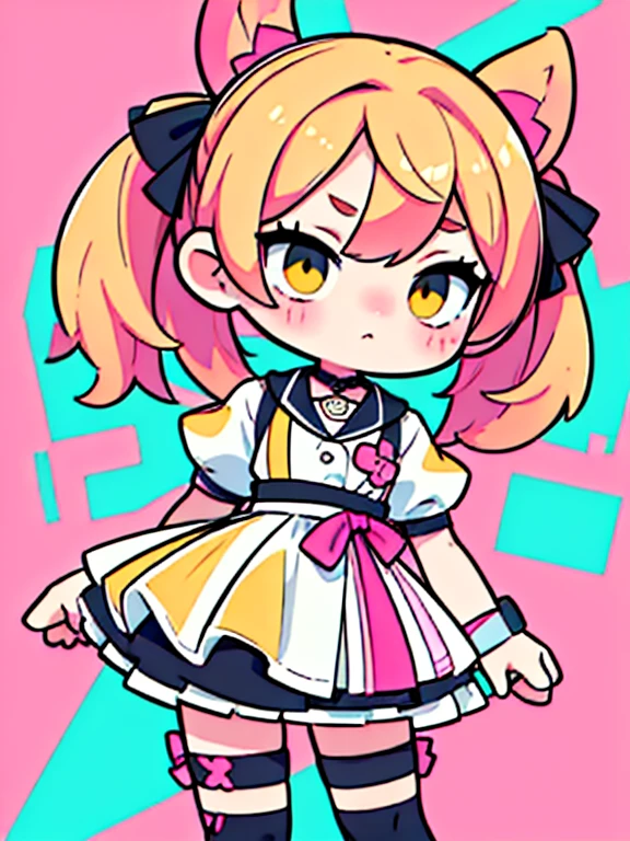 1 chica, em quimono, colorida do yandere pastel, tekken, ,(((main colored lines)),(Works of art with excellent craftsmanship.),(fondo del parque),[ anime
