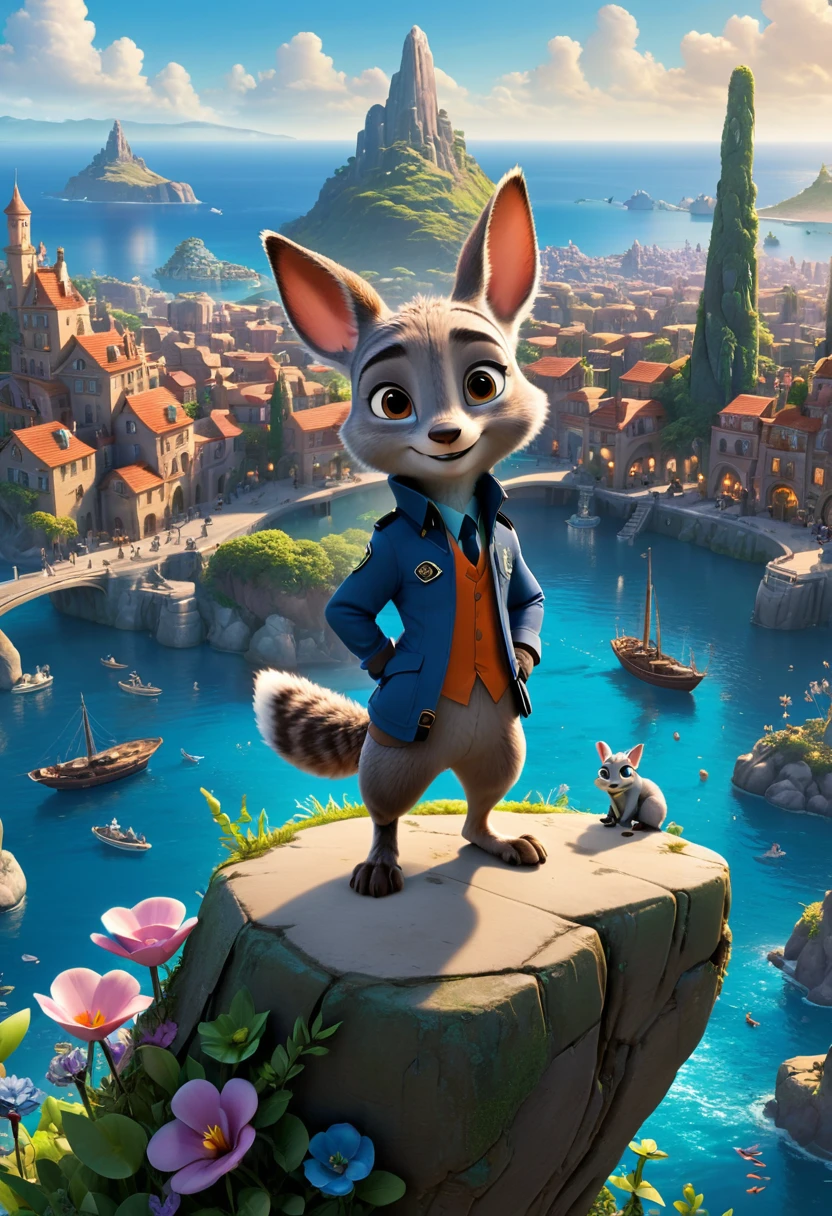 Blue Coast, (masterpiece, best quality, Professional, perfect composition, very aesthetic, absurdres, ultra-detailed, intricate details:1.3), by Zootopia