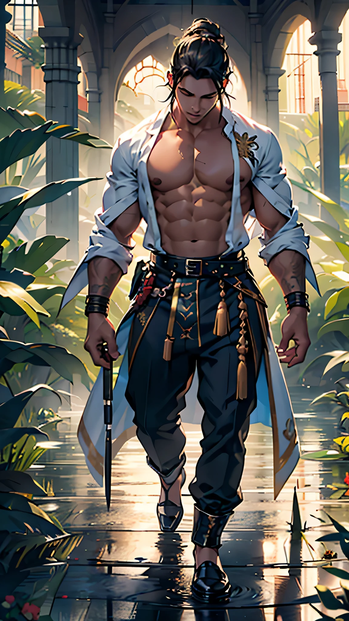puntaje_9, puntaje_8_arriba, puntaje_7_arriba, (pelo blanco, Cabello desordenado salvaje, arribaper body, sin camisa, ropa ajustada, estoico, grave, barbarian, guerrero, homosexuales, homoerotic, bara, yaoi, solo male, personaje), ((big pectorales, fancy, bosque, desierto, Pecho desnudo, sin camisa, cinturones, capa de piel, arrugas, barba, pelo largo, long barba, peludo, macho maduro, adulto, de edad mediana, escabroso, varonil)) (mejor calidad, 8k, fotorrealista:2.0), (solo),(one male:2.0),(hombres negros:1.5),(hombre negro sin camisa),(hombres de pelo corto),(hombres negros hairstyle),(muscular),(parece muy joven),(cuerpo limpio),(Calzoncillos blancos:1.5),(Ecstasy with incredible orgasms),(elevation),(sexual excitement),(virgen masculina) (1 macho adulto),A high resolution, sharp focus, obra maestra de pixiv, ((Detalles complicadouy detallado, moreno ,Upper body with multiple views,Suit pants view, 1 hombre,Is shy,orinar en las piernaeando,La orina corre por los muslos.,avergonzado,regocijado,is in shock,panicking,preocuparse,A small puddle of your own urine forms around your feet.,cuerpo completoesbiano,se arrodilla en el suelo,Con muchas ganas de orinar,It is uncomfortable,Mojate,Urine discharge, entrepierna sudorosa,empapado,Lluvia,la camisa esta empapada,(A gesture of supplication),blue color eyes(ojos brillando), pelo gris corto,Camisa blanca,Usa una corbata,Wearing a belt,Black suit pants,breathe through,mirar desde abajo