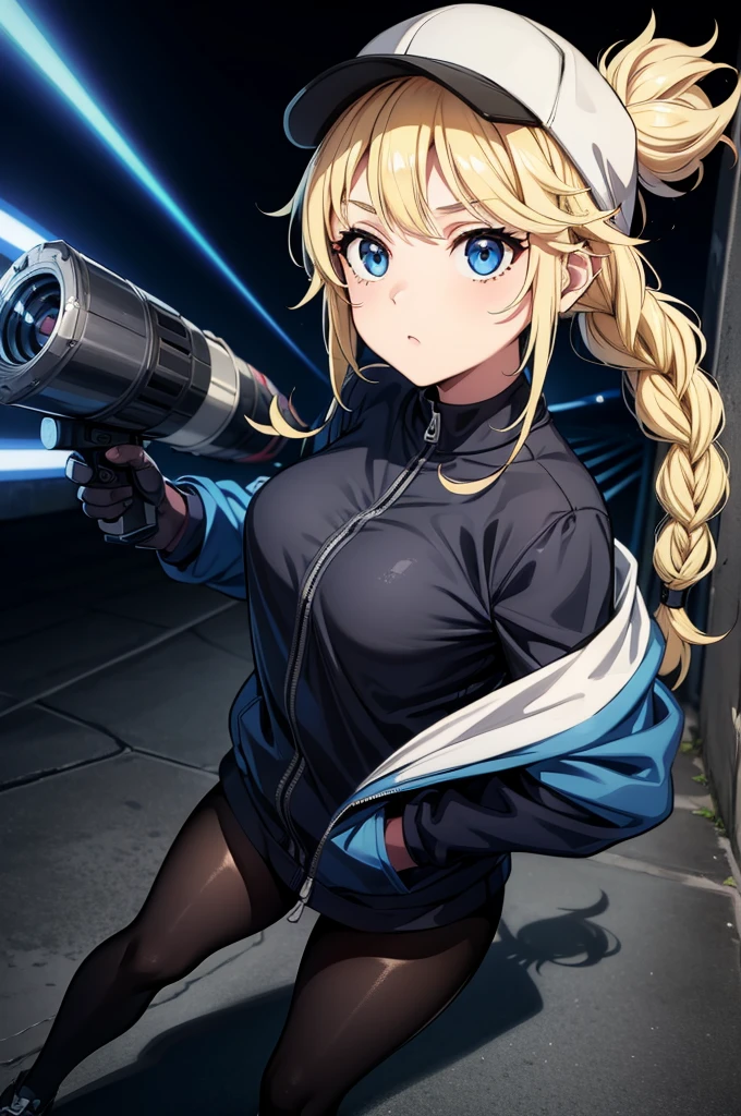 (((masterpiece))), best quality, highly detailed,extremely detailed CG unity 8k wallpaper,illustration, solo,one female,1female,fren,bow,hat,skirt,pantyhose,underwear,figthing,holding a bomb,explosion,jumping,smiling,black pantie
