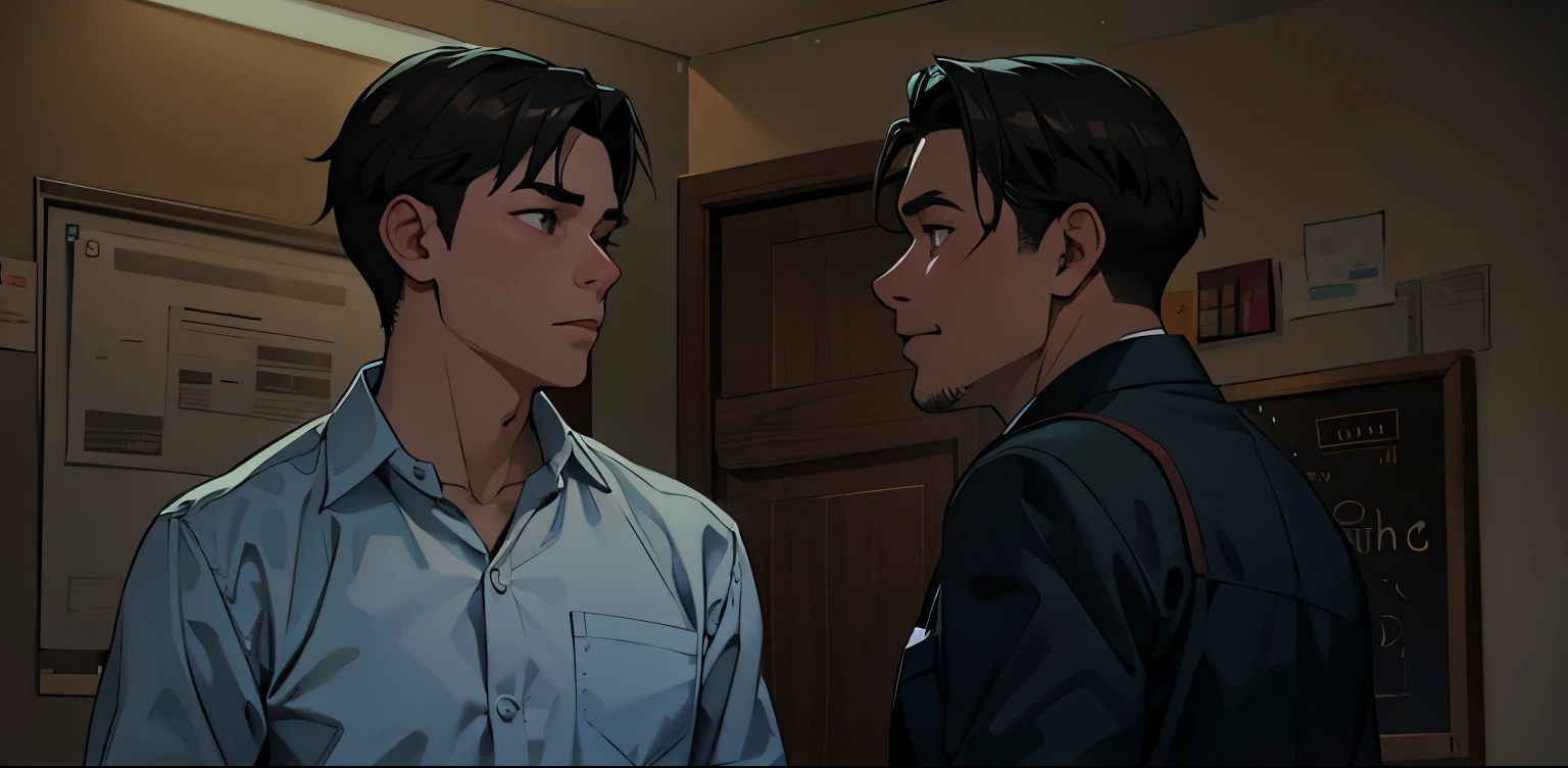 There is a 15-year-old school boy and a 40-year-old teacher bullying him.