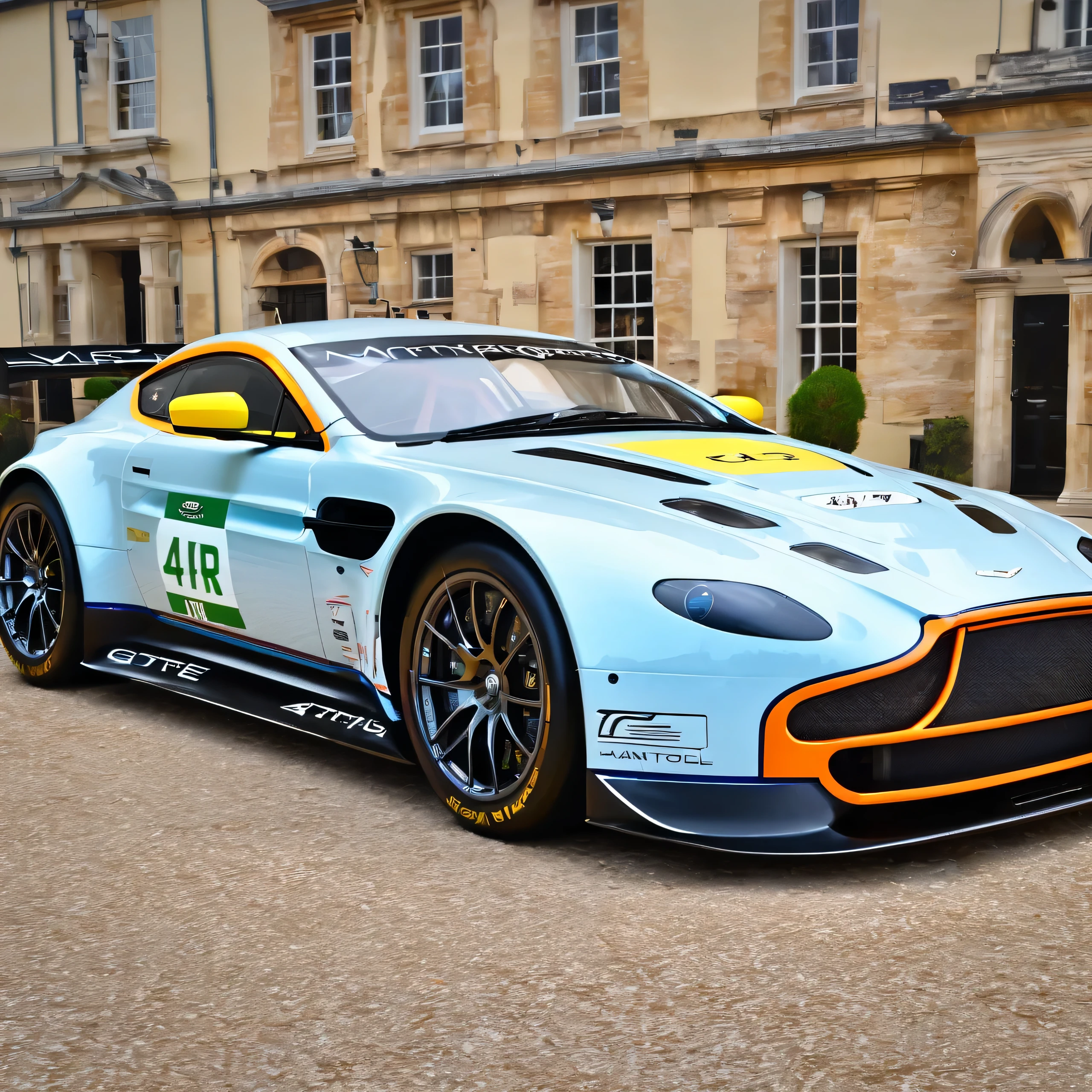 masterpiece, best quality, aston martin v8 vantage gte, 4k, UHD, HDR, highres, ray tracing, ccurate