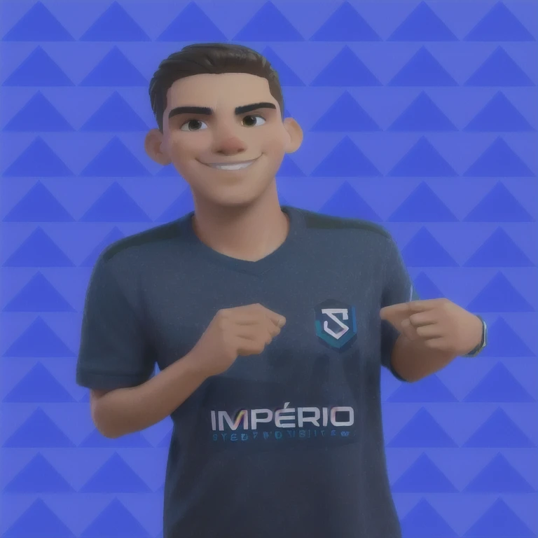 um close de uma pessoa vestindo uma camisa e apontando para algo, inspired por Emerson Silva, inspirado em Willian Murai, inspirado em Nathan Oliveira, inspired by César Andrade Faini, inspired by Antônio Parreiras, por Emerson Silva, 3D rendering of Jerma 9 8 5, inspirado no Mestre do Bambino Vispo