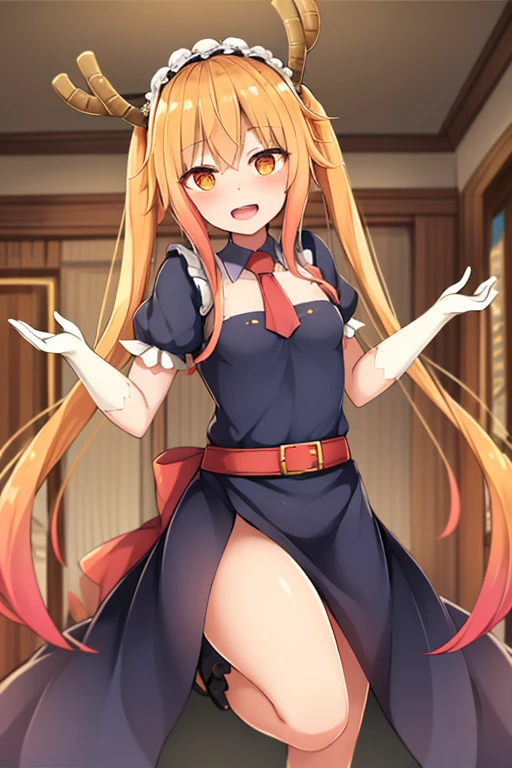 ((highest quality)), ((masterpiece)), (be familiar with), Perfect Face, indoor, Bedroom, Watching the audience,
One woman, Thor,
Open Mouth, Ecstatic expression, blush, smile,
Small breasts, Flat Chest, Young Girl, , , Girl,
Long Hair, Golden Hair, Orange eyes, Long Hair,
Leg spread,