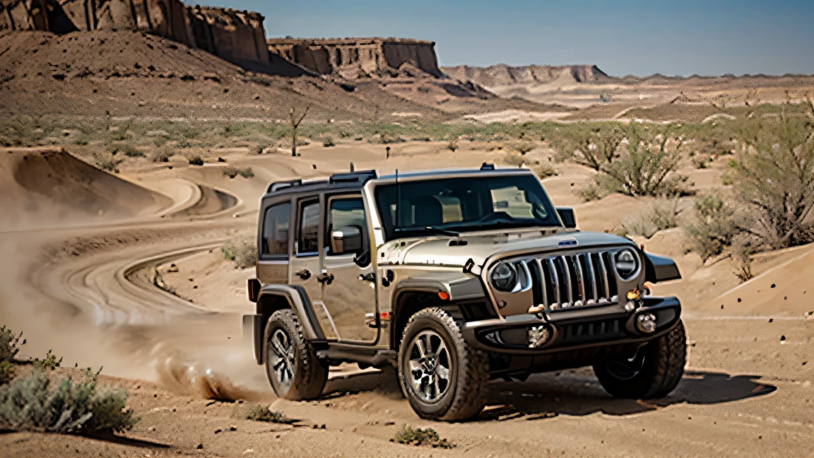 jeep en el desierto