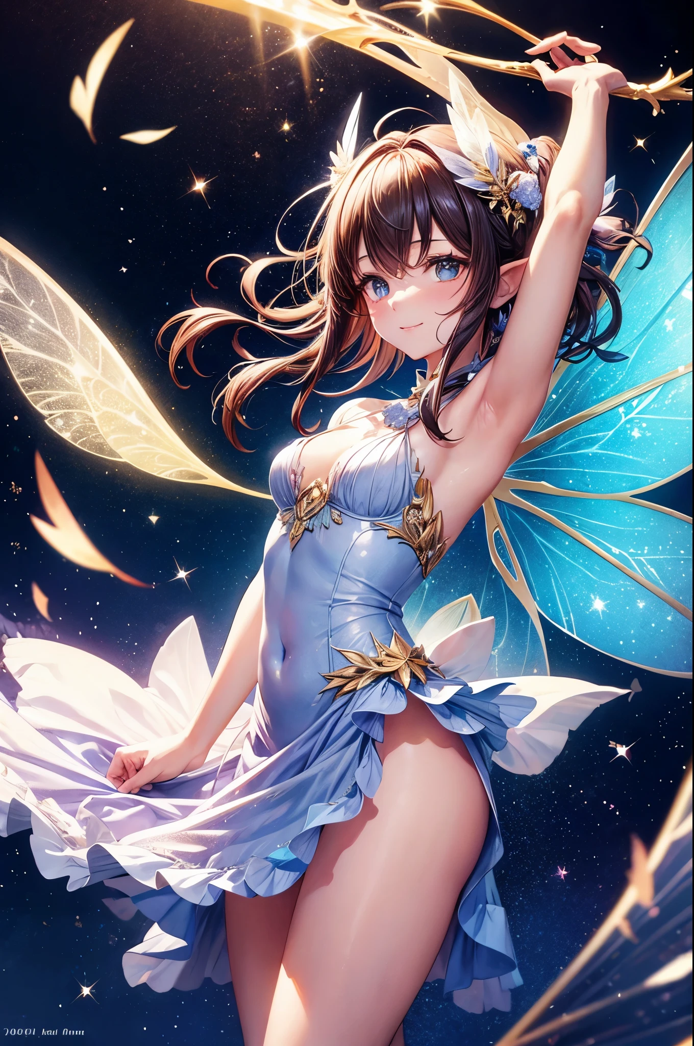 A fairy with sparkling wings
