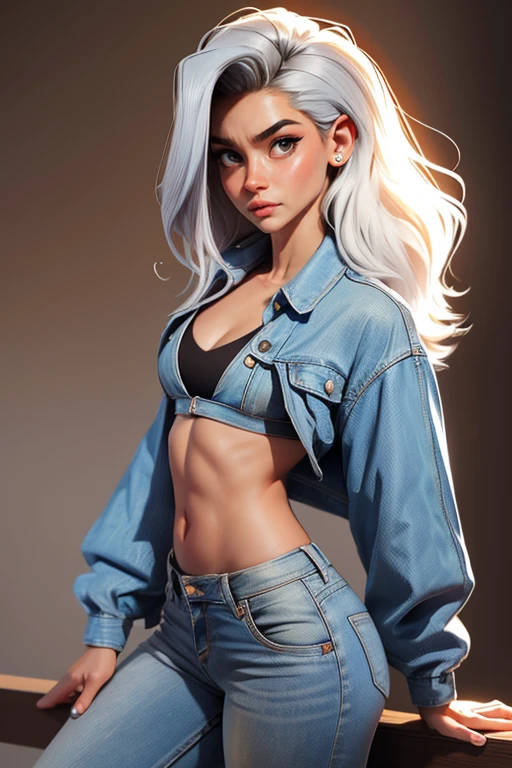 cara de tristeza，expresiones tristeareo，Bajo el clima，Mareo is dazzled，Con los ojos cerrados，Close up of woman wearing bikini top and pantalones mas cortos, wearing pantalones mas cortos, foto de modelo chica delgada, Cuerpo perfecto fotorrealista, hot pants, sombra realista cuerpo perfecto, pantalones vaqueros cortos, denim hot pants, wearing denim pantalones mas cortos, big chest and slim waist粗臀, pantalones mas cortos, bikini realista, cowboy pantalones mas cortos, pecho grande y cintura delgada, 紧身shorter pants,Cabello largo y rubio，cabello rubio peinado，rollo ondulado，Chaleco blanco，