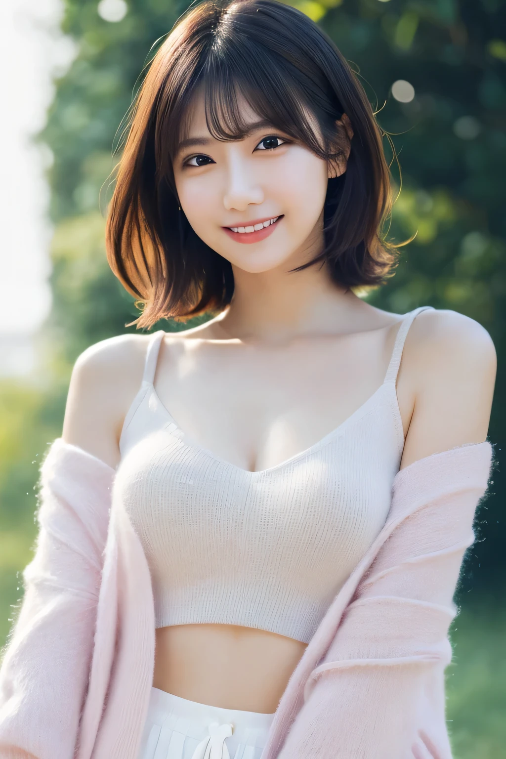 One girl, (Wearing casual pastel colored outfits:1.2), (Beautiful Japanese idol portrait photos),
(Simple background in light colors:1.3),
(RAW Photos, highest quality), (Realistic, photo-Realistic:1.4), masterpiece, 8K Portrait,
Very delicate and beautiful, Very detailed, 2k wallpaper, wonderful, In detail, Very detailed CG unity 8k wallpaper, 
Very detailedな, High resolution, 
Soft Light, Beautiful detailed girl, Very detailed eyes and face, Beautifully detailed nose, Beautiful fine details,
Cinema Lighting, Perfect Anatomy, 
Slender body, Flat Chest, Semi-short hair, Parted bangs, Bokeh, Dynamic Angle, A light smile,