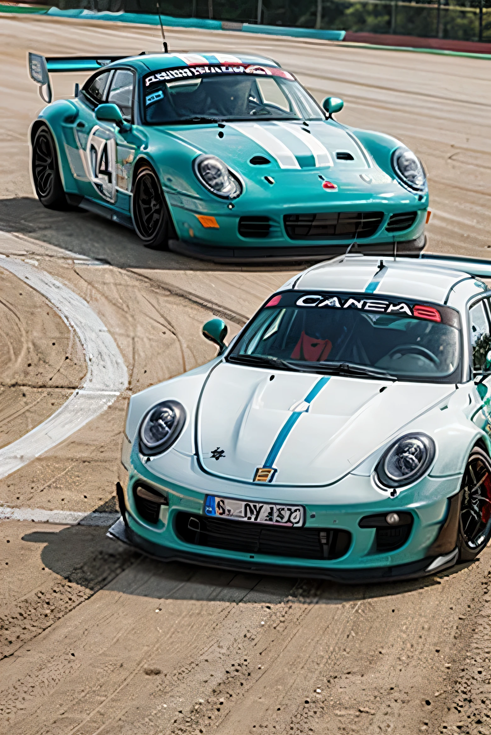 Quiero autos en la pista de carrera