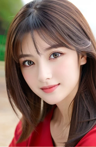 (((8k,Attention to detail,Attention to detail、highest quality,masterpiece,Attention to detail,alone))),RAW Photos & Realistic atmosphere,beautiful黒い瞳,Mouth Details,Glossy Lips,Thin eyebrows,beautiful Eyes、Soft white skin that shines in every detail、彼女の深い黒色の目はとてもbeautifulです,Lip details、とてもbeautiful顔,とてもbeautiful顔、Lively Faces,beautiful, Glowing Lips,beautiful Eyebrows,Infinite Reality, Realistic Young Gravure Idol,Very cute woman , Young Gravure Idol, Young Gravure Idol, とても美しくてかわいいbeautiful 21 year old 美女,Incredibly beautiful and elegant,beautiful 21 year old 美女,Natural soft light,(Shiny Hair,,beautiful and kind eyes:1.5),A kind smile,Shapely breasts,Long Hair,beautiful posture,No makeup,A little camera gaze,Red Shirt,