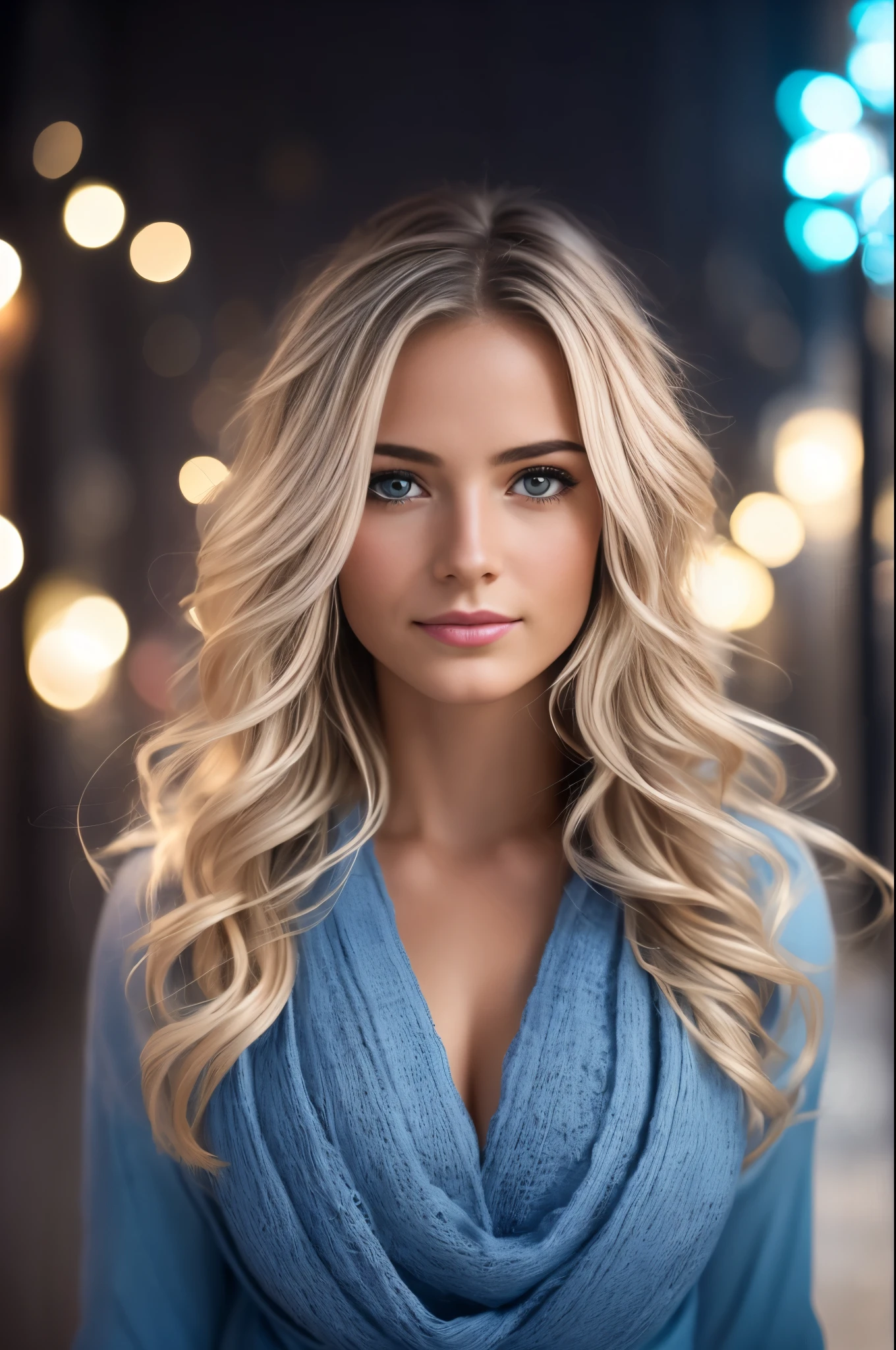 (Selfie, plan: 1.4), (Right half of the body: 1.4), RAW UHD portrait photo of a 26-year-old blonde (Femme aux yeux bleus) marcher dans une ruelle sombre, gros seins, slight smile, Ville la nuit, (rocher), (encolure), specifics (tissu! , cheveux! , briller, couleur!! , disadvantages: 1.1), Bright eyes with a high level of detail (staring into the camera), SLR lighting, Appareil photo reflex mono-objectif, ultra quality, re sharpness, profondeur de champ, Filmkorn (milieu), Fujifilm XT3, Limpide, Rahmenmitte, beau visage, mise au point nette, street lamp, Neonbeleuchtung, Bokeh (dimly lit), Nuit, (Ciel nocturne), detailed skin pores, peau grasse, coup de soleil, Complex eyesDetails, corps entier entier, gros seins, souriante, flirts with the camera