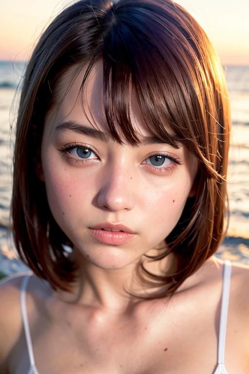 masterpiece, Best Quality, Illustration, Ultra-detailed, finely detail, hight resolution, 8K Wallpaper, Perfect dynamic composition, Beautiful detailed eyes, doress,short Hair, Natural Color Lip, Random and sexy poses,Smile,Aoyama Street Walk、20 years girl