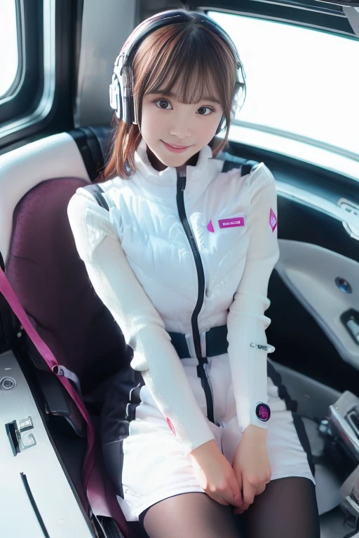 ((NSFW: 1.4)), (acrobatic pose):10,((Detailed face, Professional photography)), ((NSFW, zettai ryouiki, 1 girl)), Ultra-high resolution, (Realistic: 1.4), RAW Photos, highest quality, (PhotoRealistic Stick), concentrated, Soft Light, ((30 years old)), ((Japanese)), (( (Young Face))), (surface), (Depth of written boundary), masterpiece, (Realistic),(inside ISS):3, woman, ,astrovest:2,headphone:2,smartwatch,,bangs, ((1 girl)),(black sleeves):2,(black tights):2,inside spacestation,inside spacecraft,,zero gravity,smile,open leg,blush:1.5,hidden hands,neotech