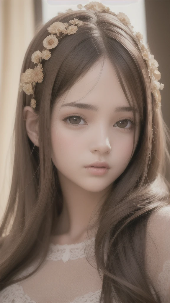 best quality, masterpiece, (realistic:1.2), 1 girl, brown hair, brown eyes,Front, detailed face, beautiful eyes