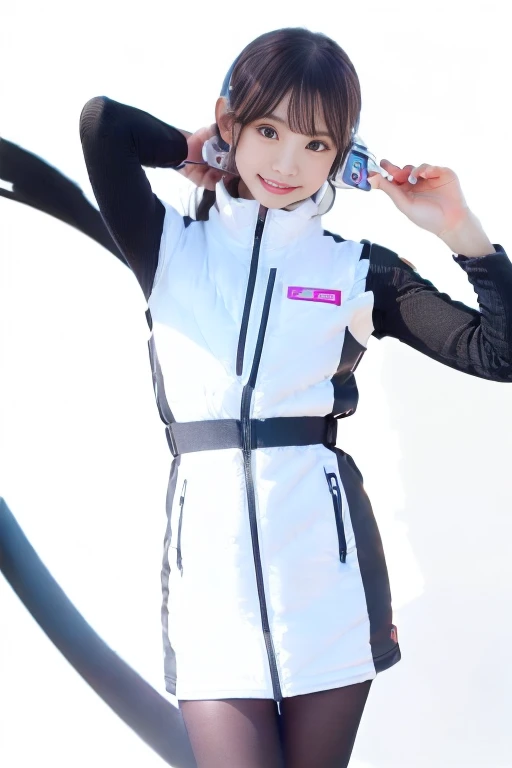 ((NSFW: 1.4)), (acrobatic pose):10,((Detailed face, Professional photography)), ((NSFW, zettai ryouiki, 1 girl)), Ultra-high resolution, (Realistic: 1.4), RAW Photos, highest quality, (PhotoRealistic Stick), concentrated, Soft Light, ((30 years old)), ((Japanese)), (( (Young Face))), (surface), (Depth of written boundary), masterpiece, (Realistic),(inside ISS):3, woman, ,astrovest:2,headphone:2,smartwatch,,bangs, ((1 girl)),(black sleeves):2,(black tights):2,inside spacestation,inside spacecraft,,zero gravity,smile,open leg,blush:1.5,hidden hands,neotech