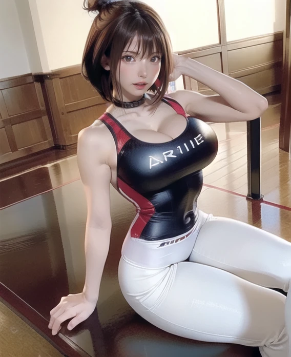 (One Girl), ((Play sports often, pants:1.3)), ((Huge breasts, Spilled Box, round shape,:1.3)), ((Protruding cleavage, Large pelvis, Wide ass, abdomen, Tight waist, Curvy waist, combine:1.2)), ((slim, Slim your waist:1.3)), Black very short bob hair, Chin-length bob hairstyle that follows the contours of the face, ((Sweaty)), ((Sexy posture:1.3)), ((Wide Hips)),
Tabletop, highest quality, Realistic, 超A high resolution, Written boundary depth, (Detailed face:1.2), (fine grain:1.2), (Detailed Background), (Tabletop:1.2), (Very detailed), (highest quality), Complex, The whole movie, photograph, (Gradation), colorful, Detailed landscape, Visual Key, Shiny skin,全身photograph,Long legs,elegant features, Wearing a competitive swimsuit、It fits perfectly to the body、The lines of the body are clearly visible、Rear View、