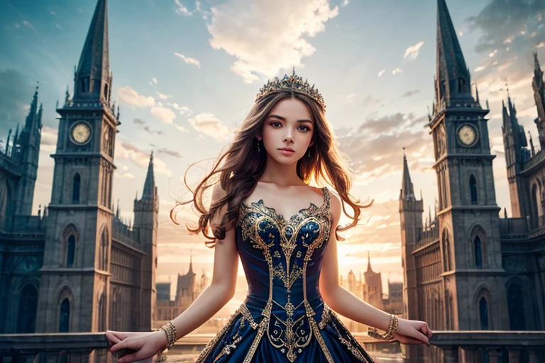 1girl, Beautiful eyes with fine symmetry, fantasy dress, proportional figure, pure and innocence, designs inspired by bellesa, dynamic photo, creation of fantasy, f/16, (Highly detailed), (high resolution), (Best quality), (masterpiece)