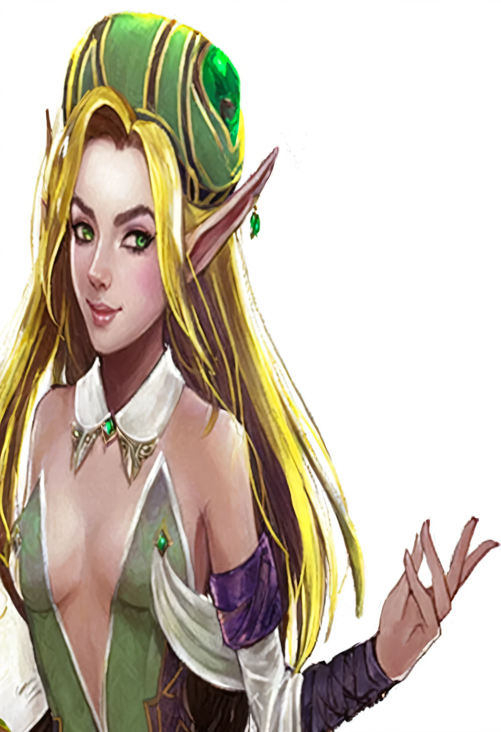 un primer plano de una mujer con una botella de vino, reina elfa nissa genesis mage, chica elfa, princesa elfa, personaje elfo con sonrisa, alluring princesa elfa knight, elfa, reina elfa, world of warcraft elfo druida, portrait of an reina elfa, princesa elfa, dnd elf girl character, retrato de la princesa zelda, an reina elfa