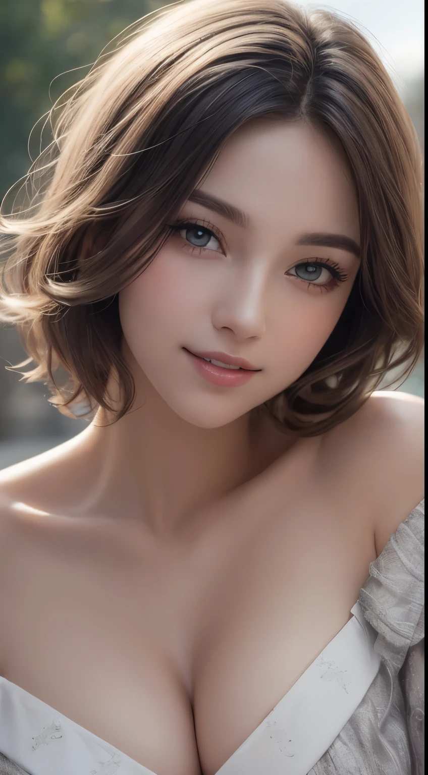 super realistic eyes、fashion model 20 years old, cute, [[[[moist eyes]]]], [[[[closeup]]]], [[[[chest]]]], [[[[neck]]]], [[[[shoulders]]]], perfect eyes, perfect iris, perfect lips, perfect teeth, perfect skin, soft front light, glow, HDR, (muted colors:1.2), Beautiful girl from Eastern Europe with her mouth closed、astonishing beauty、solo、Smile、beautiful face、Upper body、medium side cut、Beautiful short gray hair styled、beautiful little face woman, solo,　black theme,　look at the audience,one woman, It&#39;s real, Wolfzan-6500-V1.3, anime、anime style、beautiful realistic eyes、casual dress、portrait beautiful detailed woman, very detailedな目と顔, Reality, beautiful detailed eyes, huge file size, Super detailed, High resolution, very detailed, highest quality, masterpiece, An illustration, very detailed, ticker, Unite, 8K painting wallpaper, fine, fine details, masterpiece, highest quality, Hvery detailed ticker uniform 8K wallpaper, face light movie lighting、cute blouse, dark background, oil, masterpiece, diffused soft film lighting, Portrait, highest quality (perfect face:1.4),stunning girl pictures,(8K and、photorealistic:1.25) 、(lip gloss、eyelashes、shiny face、shiny skin、highest quality、超High resolution、Depth of the bounds written、chromatic aberration、caustic road lighting、natural shading、woman, (Ultra Realistic eyes, High Resolution), (High Definition Eyes, High Definition Hair, High Definition Face, High Definition Plump Lips), (Breast Open Off Shoulder), Bust, Upper Body, Affectionate Smile, (Best Picture Quality: 1.4), Raw Photo, (Realistic, Photography: 1.37), Professional Photographer, Film-like Light, (Fine Plane: 1 . 2),1 Woman, (Ultra Realistic, High Resolution), (High Definition Eyes, High Definition Hair, High Definition Face, High Definition Plump Lips), (Open Breasted Off Shoulder), Bust, Upper Body, Adorable Smile, (Top Quality:1.4), Raw Photo,model body shape, body shape,cleavage, tropical beach, thin and long legs Translated with DeepL.com (free version)